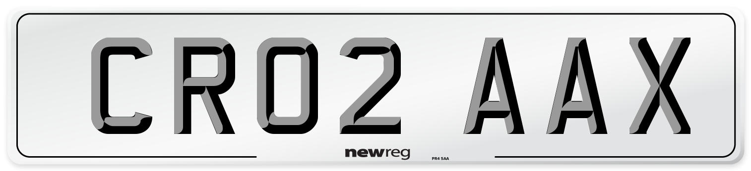 CR02 AAX Number Plate from New Reg
